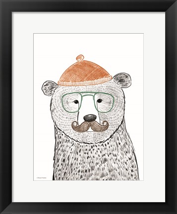Framed Hipster Bear Print