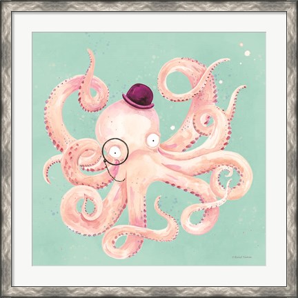 Framed Inquisitive Octopus Print
