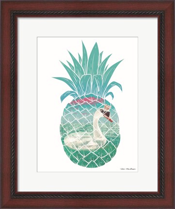 Framed Swan Pineapple Print