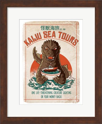 Framed Kaiju Sea Tours Print