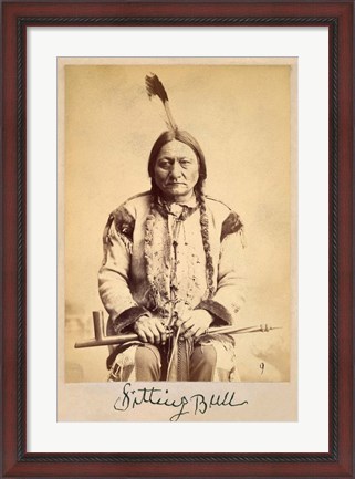 Framed Sitting Bull - Lakota Sioux Tribe Chief, 1884 Print