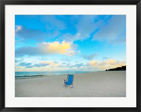 Framed Chair On Beach Print