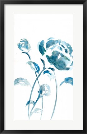 Framed Blue Peonies II Print