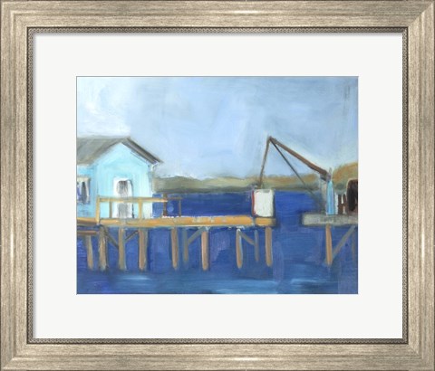 Framed Fishing Dock Print