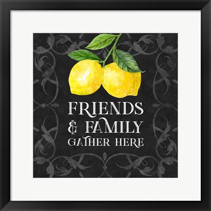 Framed Live with Zest sentiment II-Friends &amp; Family Print