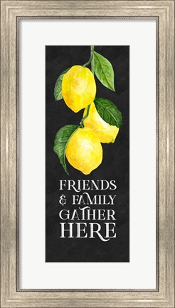 Framed Live with Zest sentiment vertical I-Friends &amp; Family Print