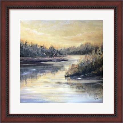 Framed Golden Waters square Print