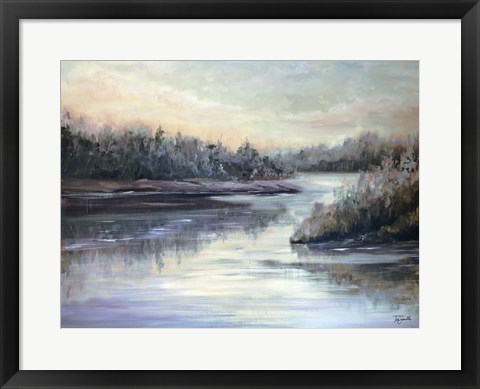 Framed Silver Waters landscape Print