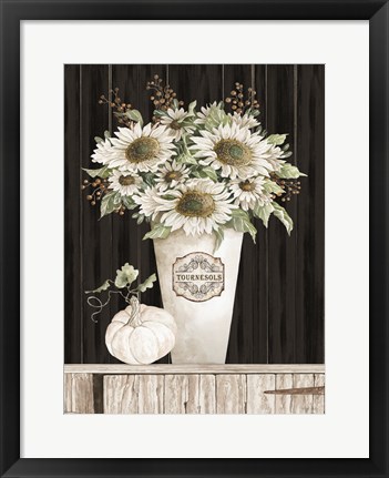 Framed Fall Sunflowers I Print