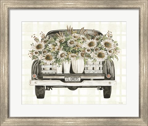 Framed Sunflower Truck Print