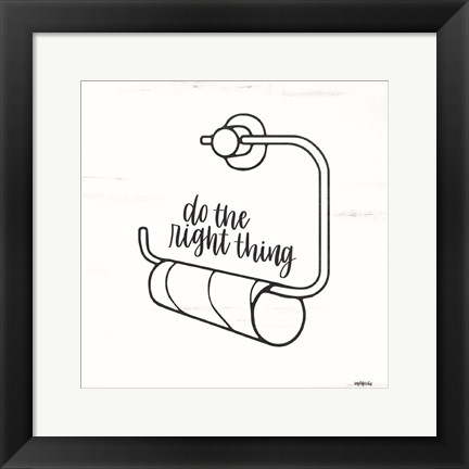 Framed Empty Toilet Paper Roll Print