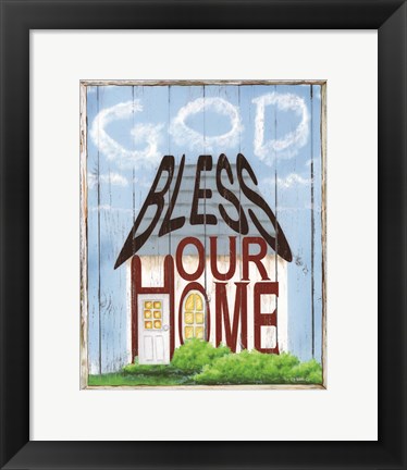 Framed God Bless Our Home Print