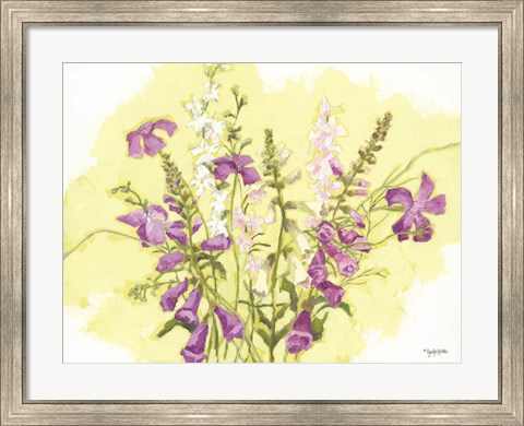 Framed Purple Flowers Print
