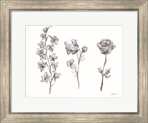 Framed Floral Trio Print