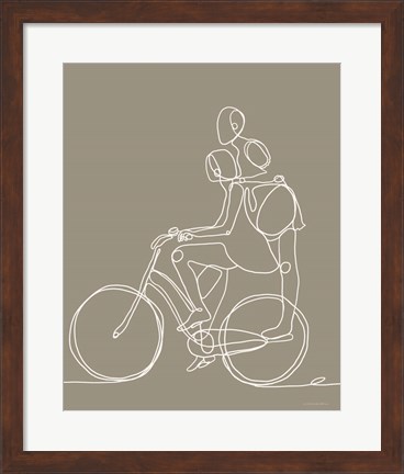 Framed Friend on a Bike II Print