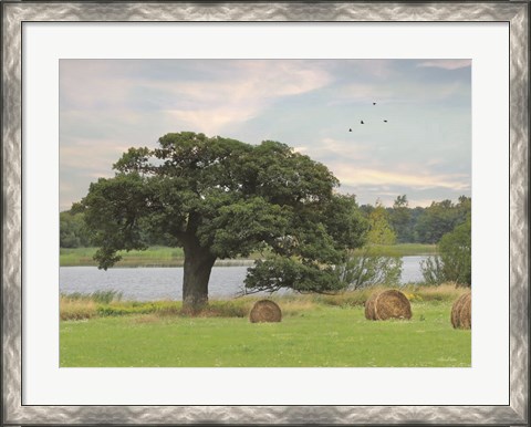 Framed Summer Hay Harvest Print