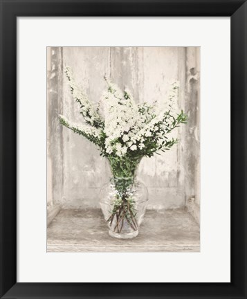 Framed Bridal Veil Flowers Print
