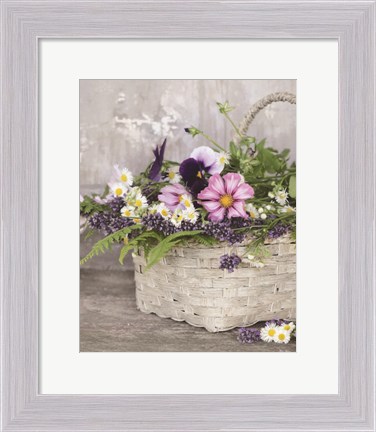 Framed Fresh Garden Basket Print
