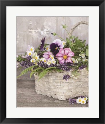 Framed Fresh Garden Basket Print