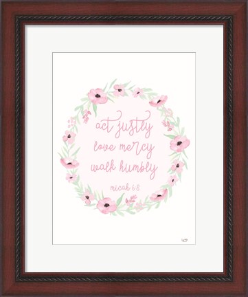 Framed Act Justly Print