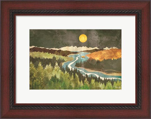 Framed Mountain Moonlight Print