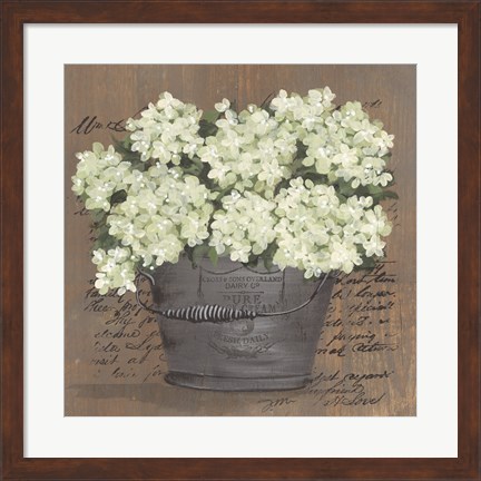 Framed Heavenly Hydrangeas II Print