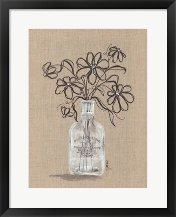 Framed Sketchy Floral 1 Print