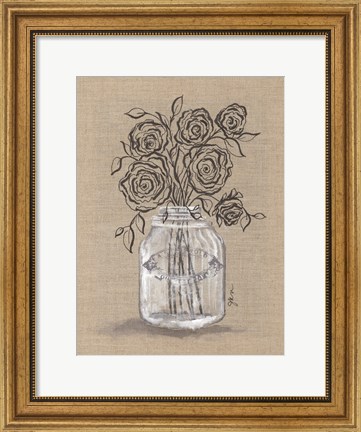 Framed Sketchy Floral 2 Print