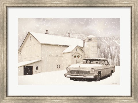 Framed New Yorker in the Snow Print