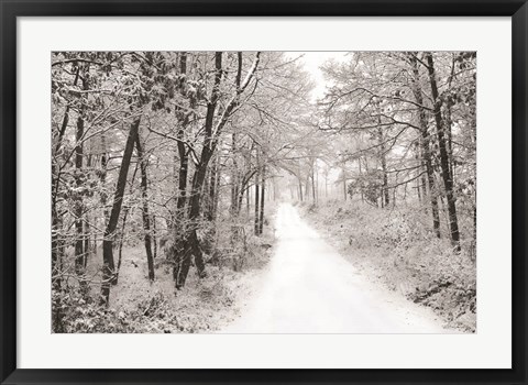 Framed Snowy Lane Print