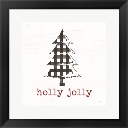 Framed Holly Jolly Tree Print