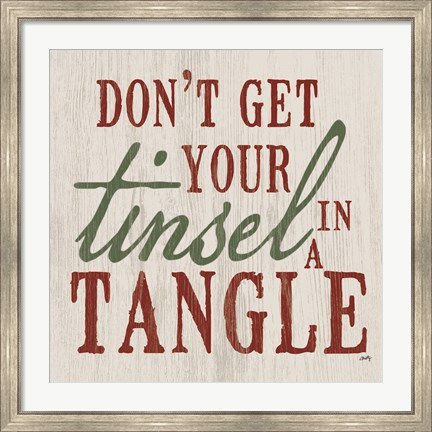Framed Tinsel in a Tangle Print