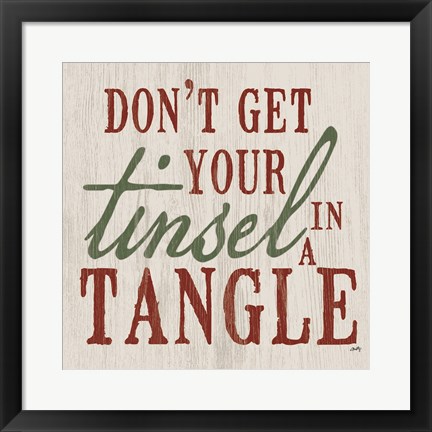 Framed Tinsel in a Tangle Print