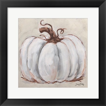 Framed Pumpkin Close-Up I Print