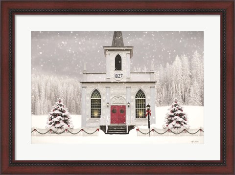 Framed Christmas Church Print