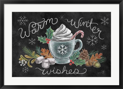 Framed Christmas Chalk VIII Print