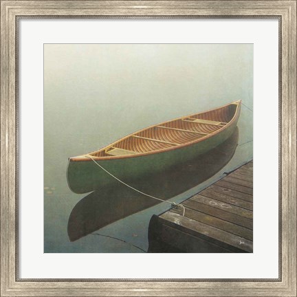 Framed Calm Waters Canoe II Print