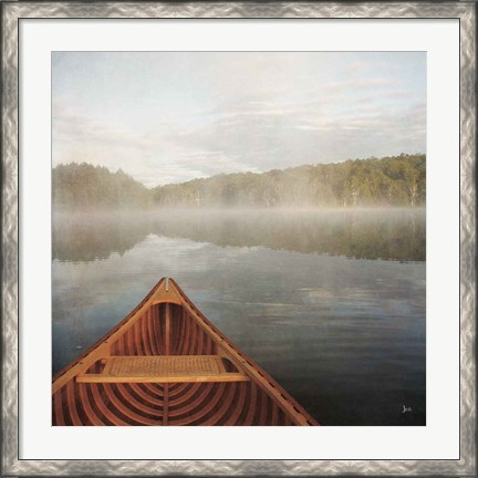 Framed Calm Waters Canoe I Print