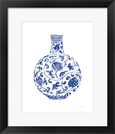 Framed Chinoiserie Vase III Print