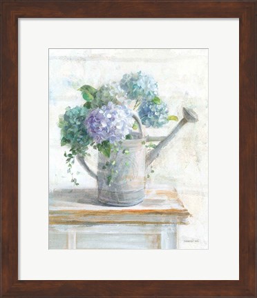 Framed Morning Hydrangeas II Print