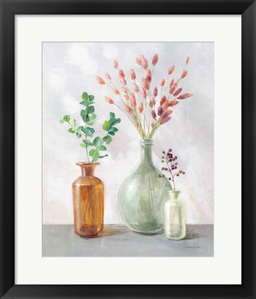 Framed Natural Riches II Clear Vase Print
