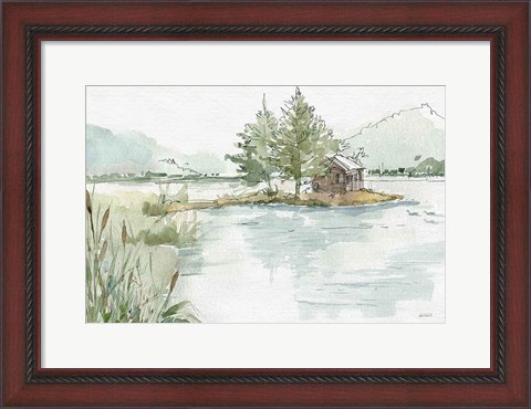 Framed Serene Lake II Print