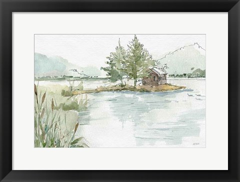 Framed Serene Lake II Print