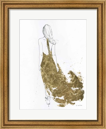 Framed Gold Dress II Print