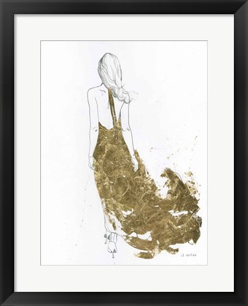 Framed Gold Dress II Print