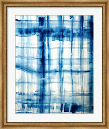 Framed Indigo Stripes No. 2 Print