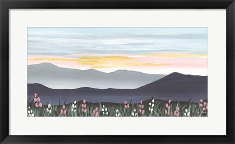 Framed Sunset Over the Blue Ridge Print