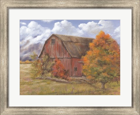 Framed Autumn Barn Print