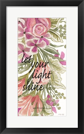 Framed Let Your Light Shine Print