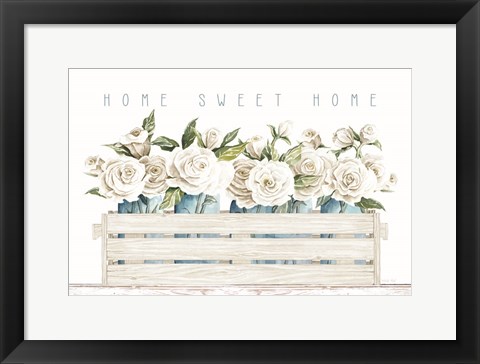 Framed Home Sweet Home Roses Print